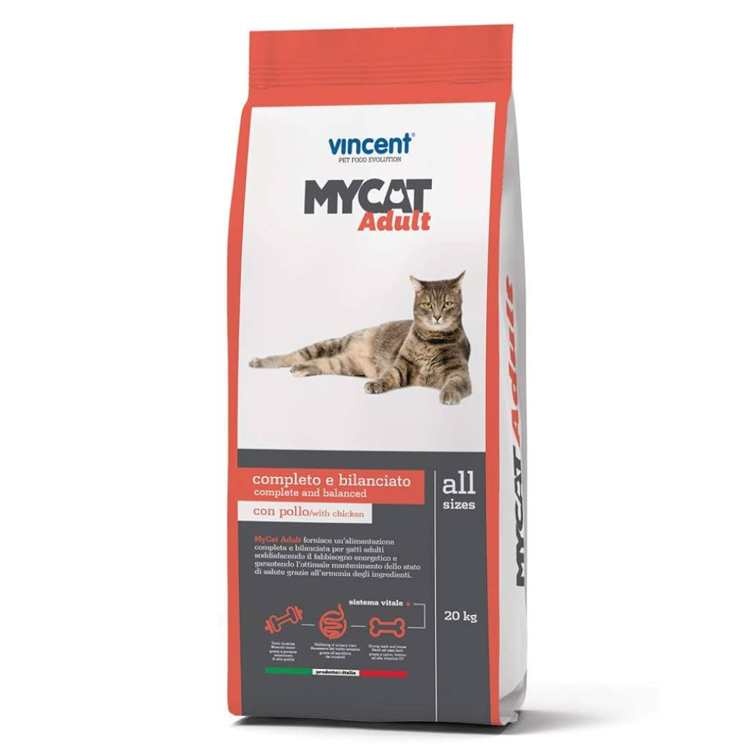 CROCCHETTE PER GATTI ALIMENTO COMPLETO - SACCO DA 20 KG - VINCENT MYCAT